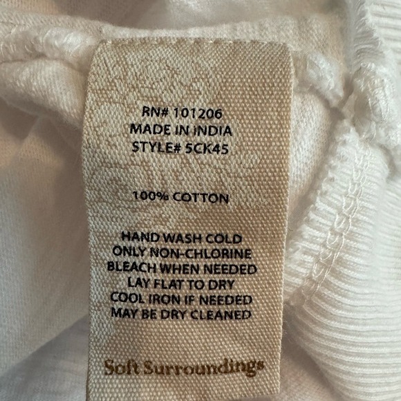 Soft Surroundings Womens Embroidered Hoodie Jacket 2X White Bohemian Oversized - Picture 5 of 6